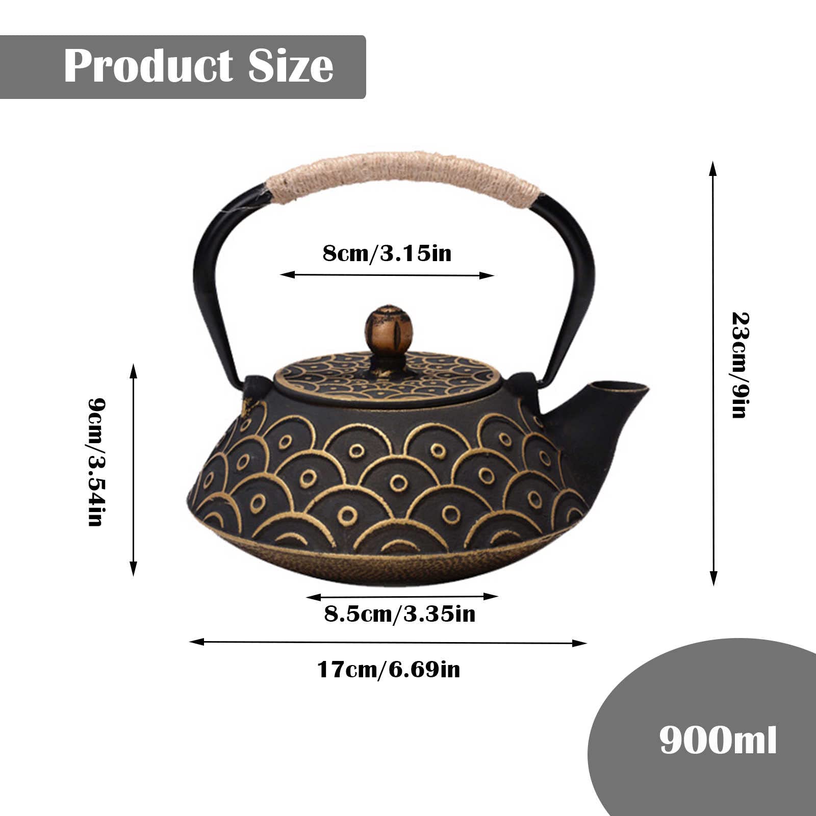 Japanese Teapot Cast Iron Teapot with Infuser Cast Iron Tea Kettle for