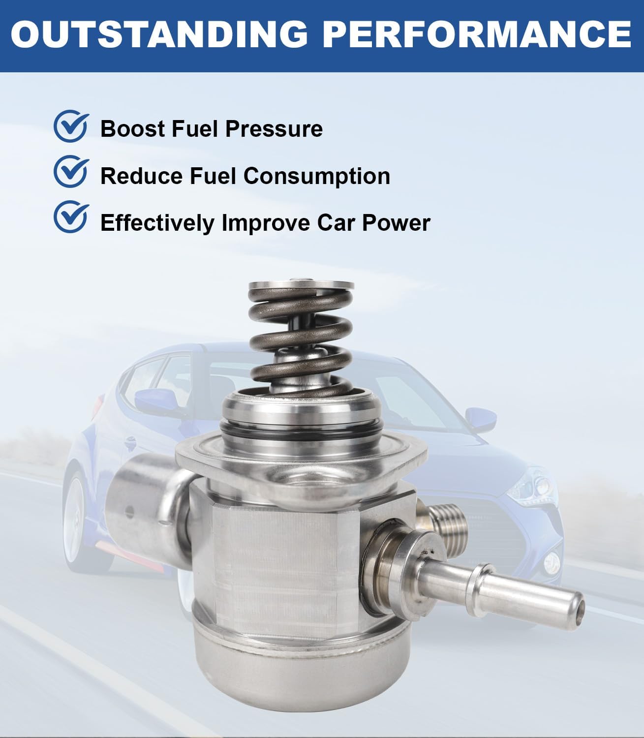 35320-2B140 High Pressure Fuel Pump Compatible with Kia Soul Forte5 Forte Koup Rio, Hyundai Accent Veloster L4 1.6L Gas Engine Replace GDP403 HM10002