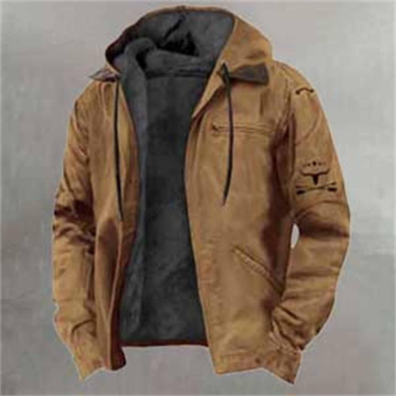 Lumberjack Giacca da camionista da uomo Cappotto invernale in caldo cotone Cargo Giacche con multitasche Overshirt Mens Escursioni Giacca Outdoor Pesante Vestibilità Rilassata Giacca con
