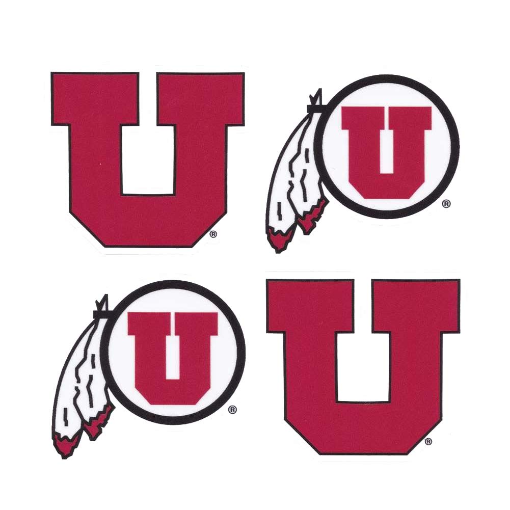 Utah Logo Decal Sheet - 4 Decals