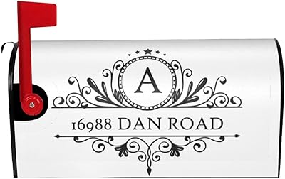 Personalize Magnetic Post Box Cover Wraps-Cover Custom Addressï¼ŒDesign for Home Garden Yard Outdoor Standard Size 21x18 in