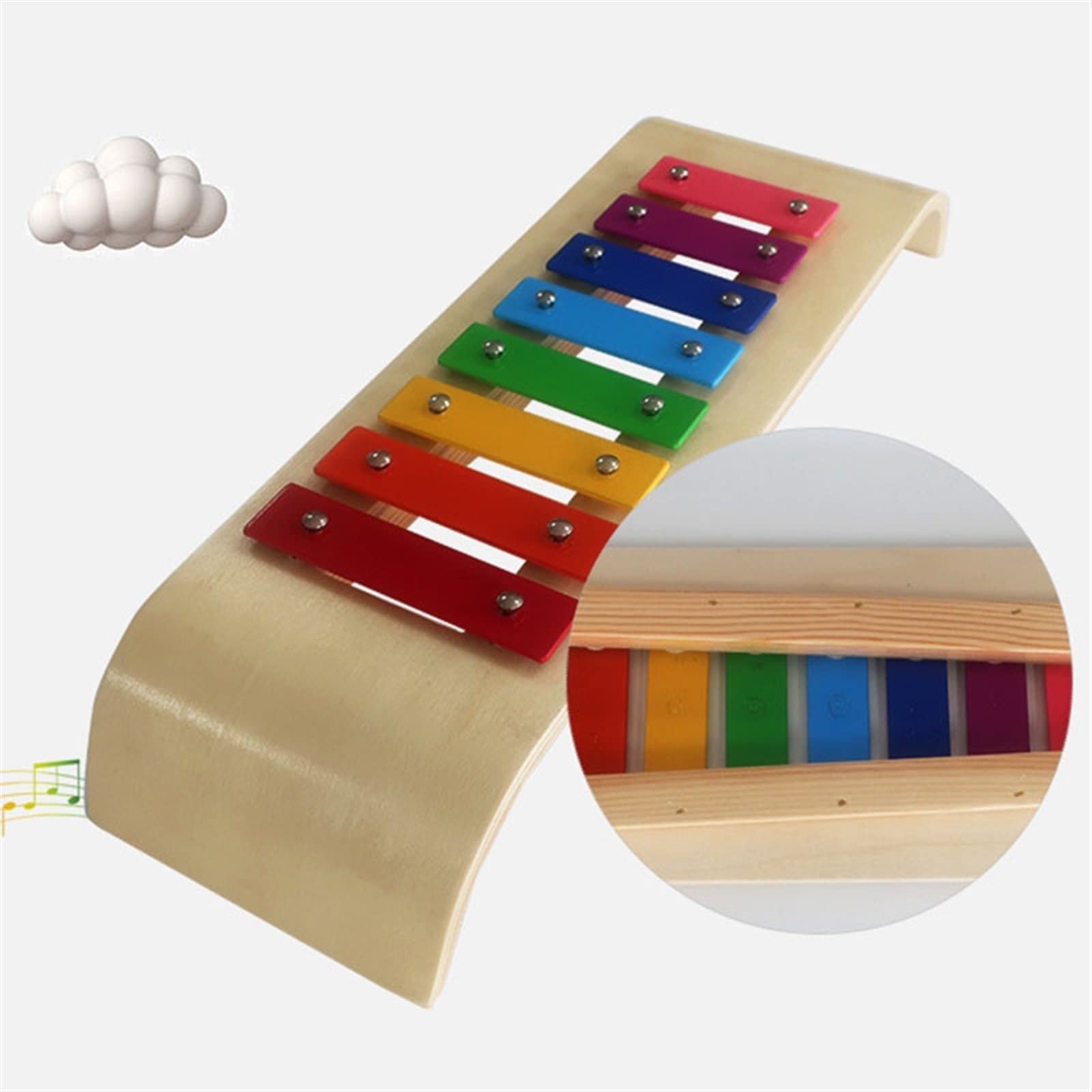 Percussão Musical Strumento A Percussione Per Pianoforte Con Piastra In Alluminio A 8 Toni, Pezzo Colorato, Strumenti Didattici Per Principianti A Otto Toni Che Bussano A Mano Xilofoni