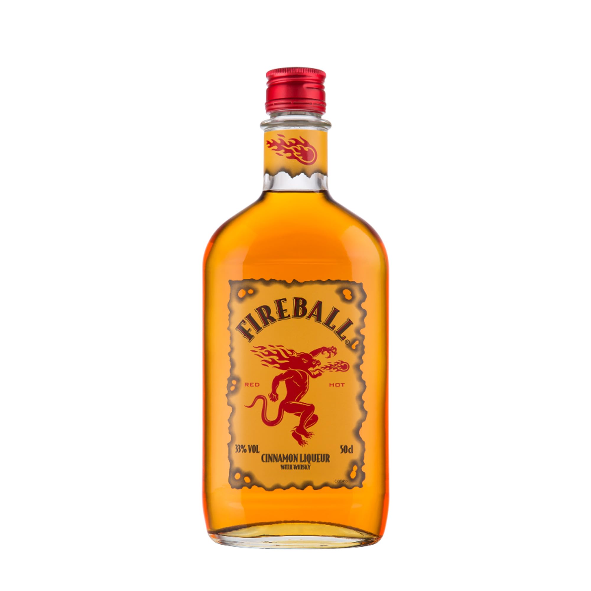 Fireball Cinnamon & Whisky Liqueur, 50cl, ABV 33%