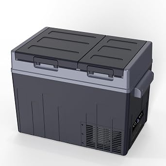 12V Car Refrigerator 38 Quart 36L Portable Refrigerator Dual Zone Two Doors -4F-50F Electric Cooler Car Fridge Portable Freezer with 12/24V DC for RV Camping Travel Truck Outdoor Home use