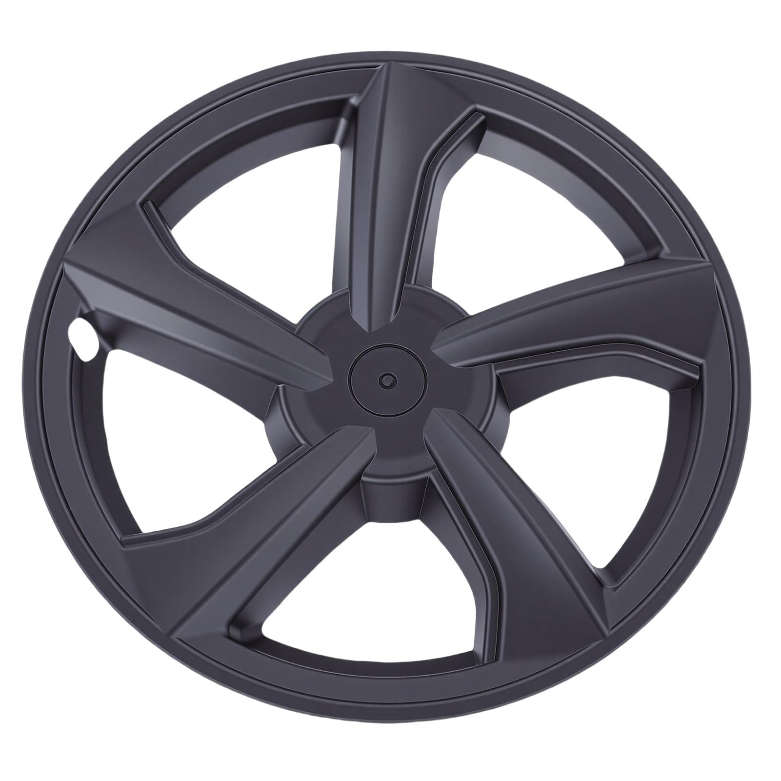 4PCS 19 pollici Coprimozzo Copricerchi di ricambio a scatto per modello Y Juniper 2025 2026 Elegante resistente plastica ABS Nero Spirale Design aerodinamico