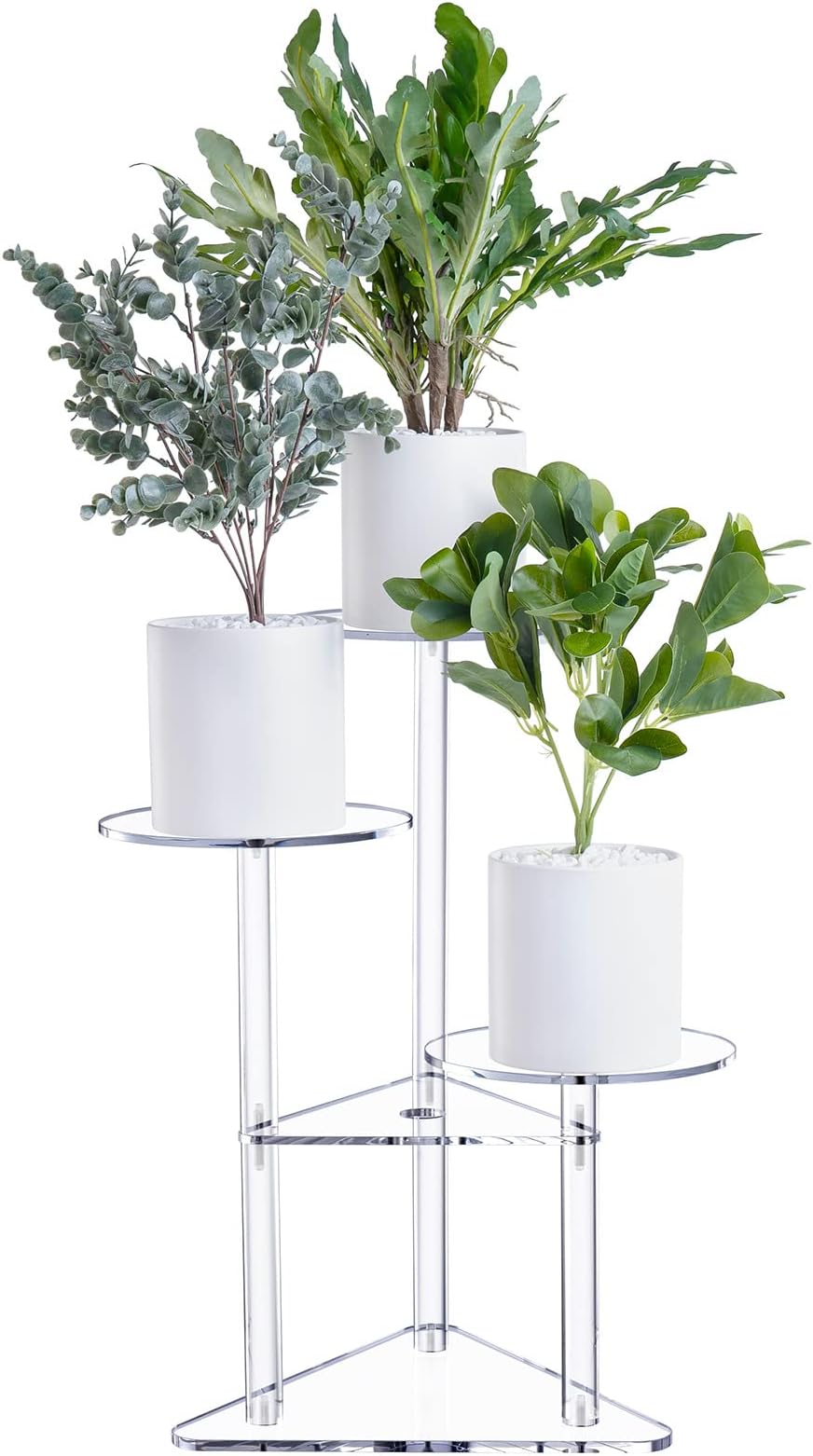 Sumerflos Acrylic Corner Plant Stand 3 Tier