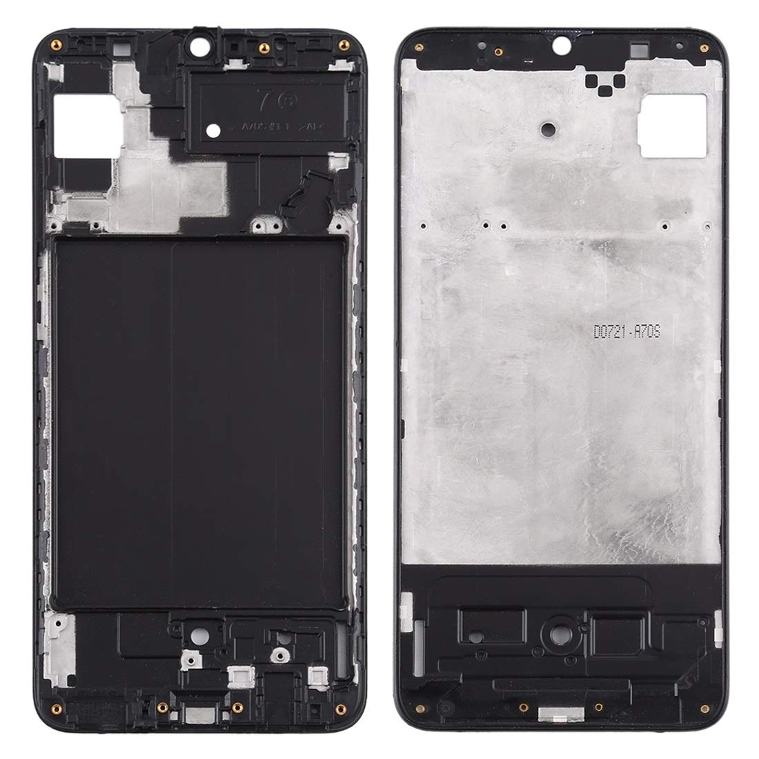 XUEMEI Spare Parts EDFR Front Housing LCD Frame Bezel Plate for Samsung Galaxy A70s (Black) (Color : Black)