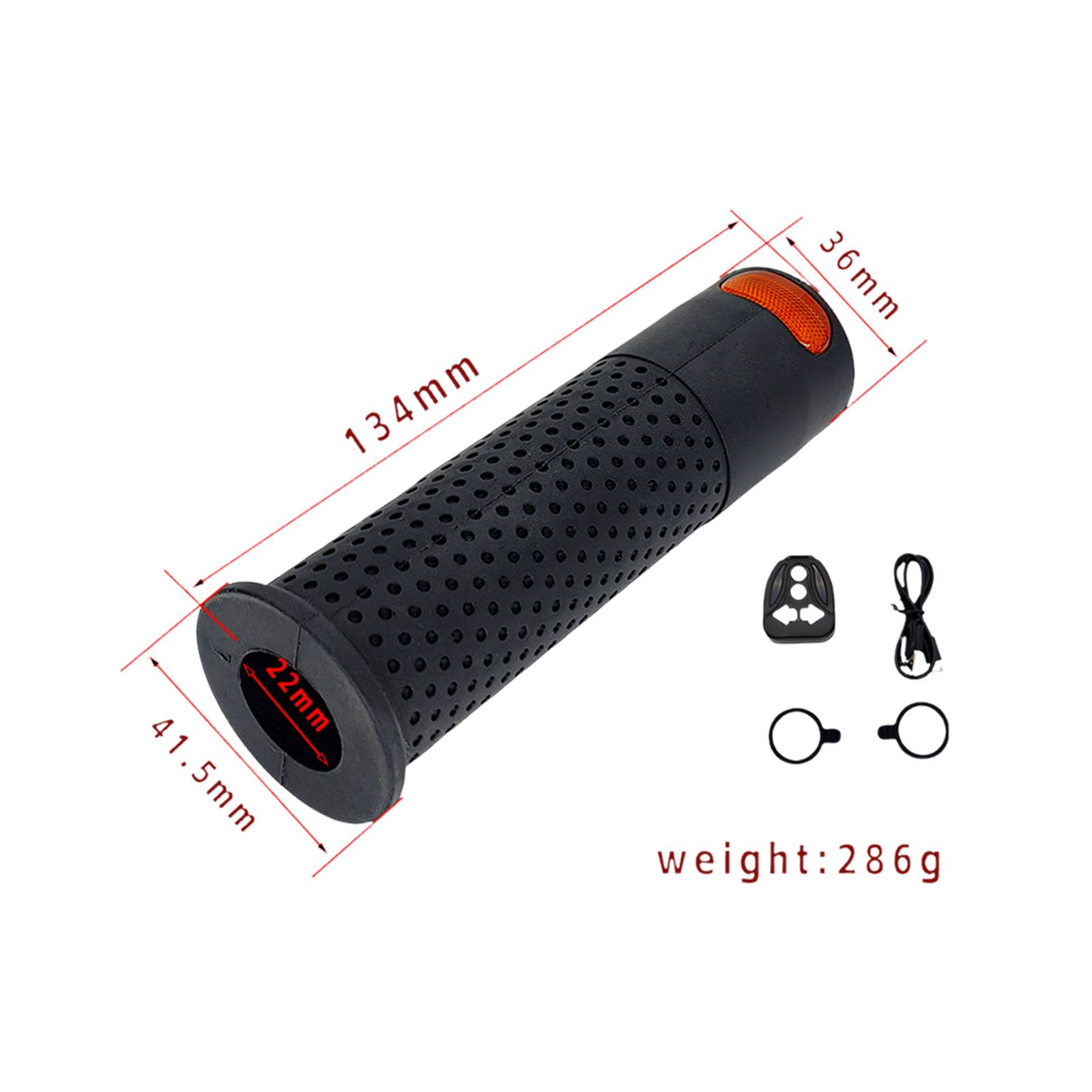 Poignées de guidon en silicone avec lumières de direction intégrées pour scooters et vélos électriques alimentés par piles