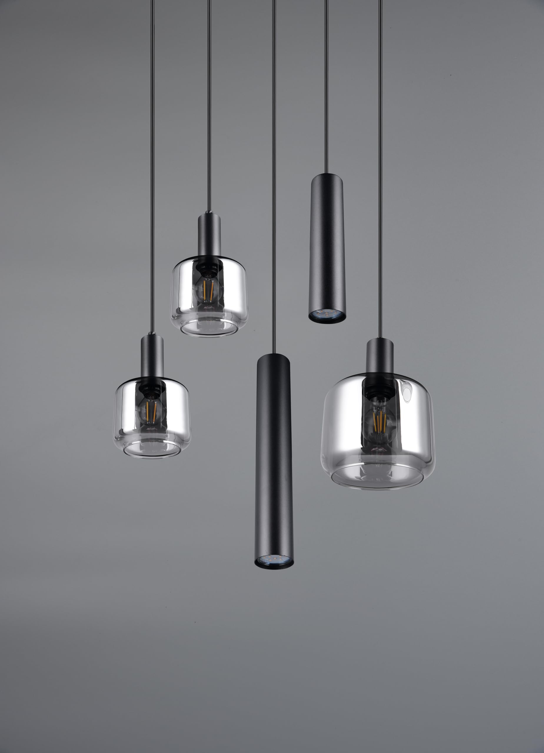 TRIO LIGHTING FOR YOU Sospensione Trio Lighting Mataro 1xe27 2xe14 2xgu10 Opaco - 364130532, Nero