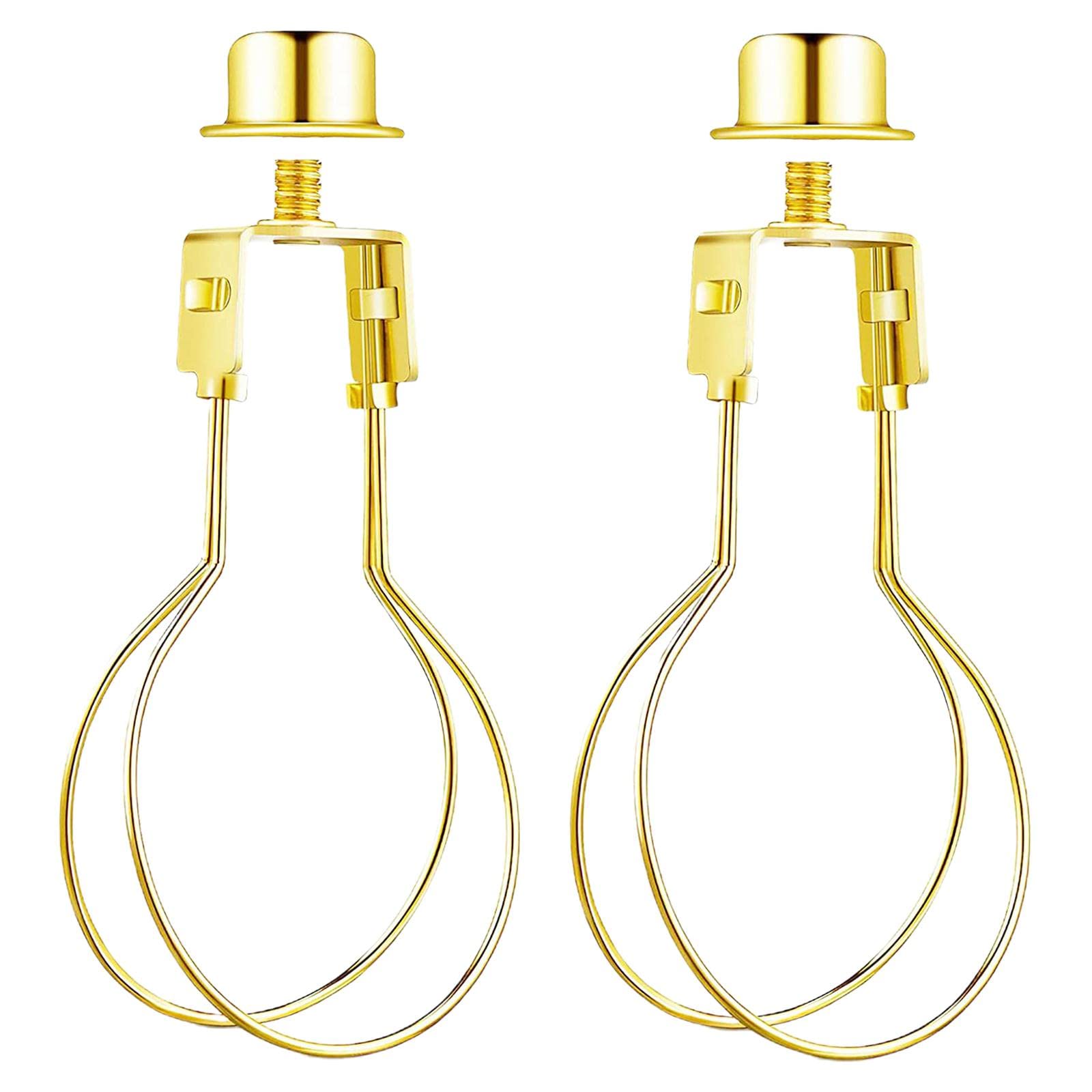 Lamp Shade Lights Bulb Adapter Clip, with Shade Attaching Finial Top Gold | Lamp Shades | Lamps, Lighting & Ceiling Fans-image-13