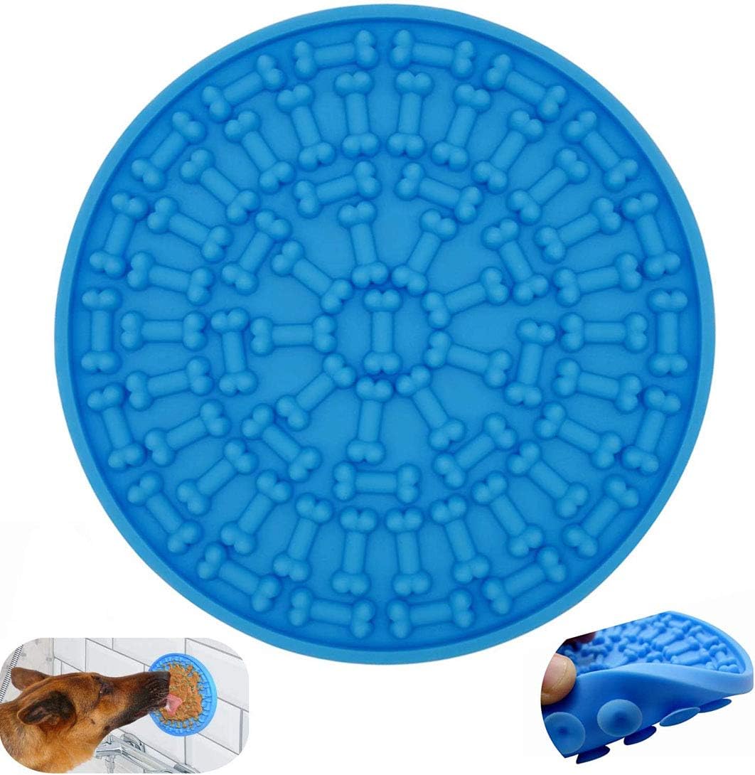 Lick Mat for Dogs with Super Sucker Slow Feeder Licking Pad Dog Bath Attention Distraction Device Can Be Used for Pet Bathing Grooming…