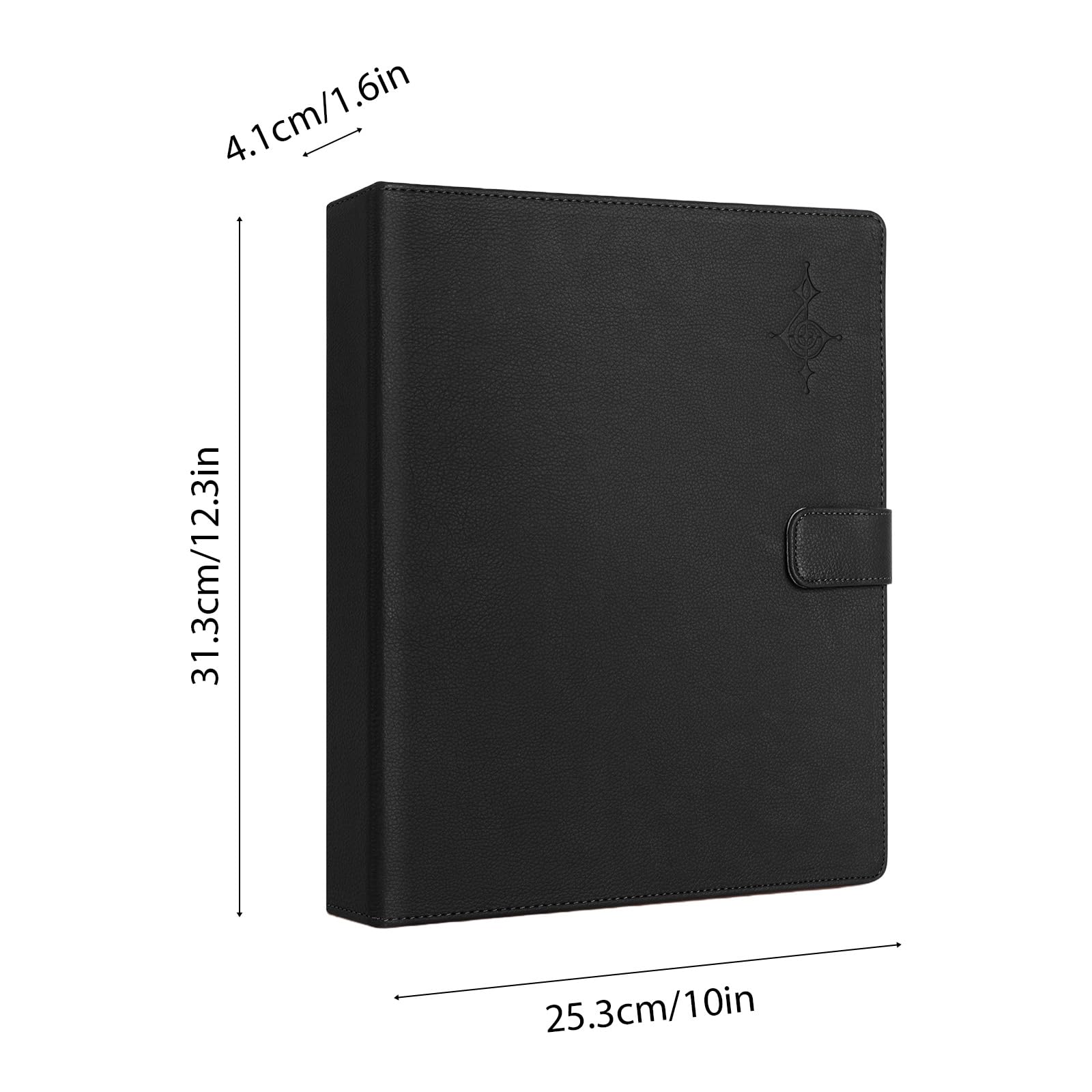 Sheet Music Folder, 25 x 31 x 4cm 30 Loose Sheets Choral Music Folders PU Choir Folder with Hand Strap for Piano Playing and Stage Performance (Black)
