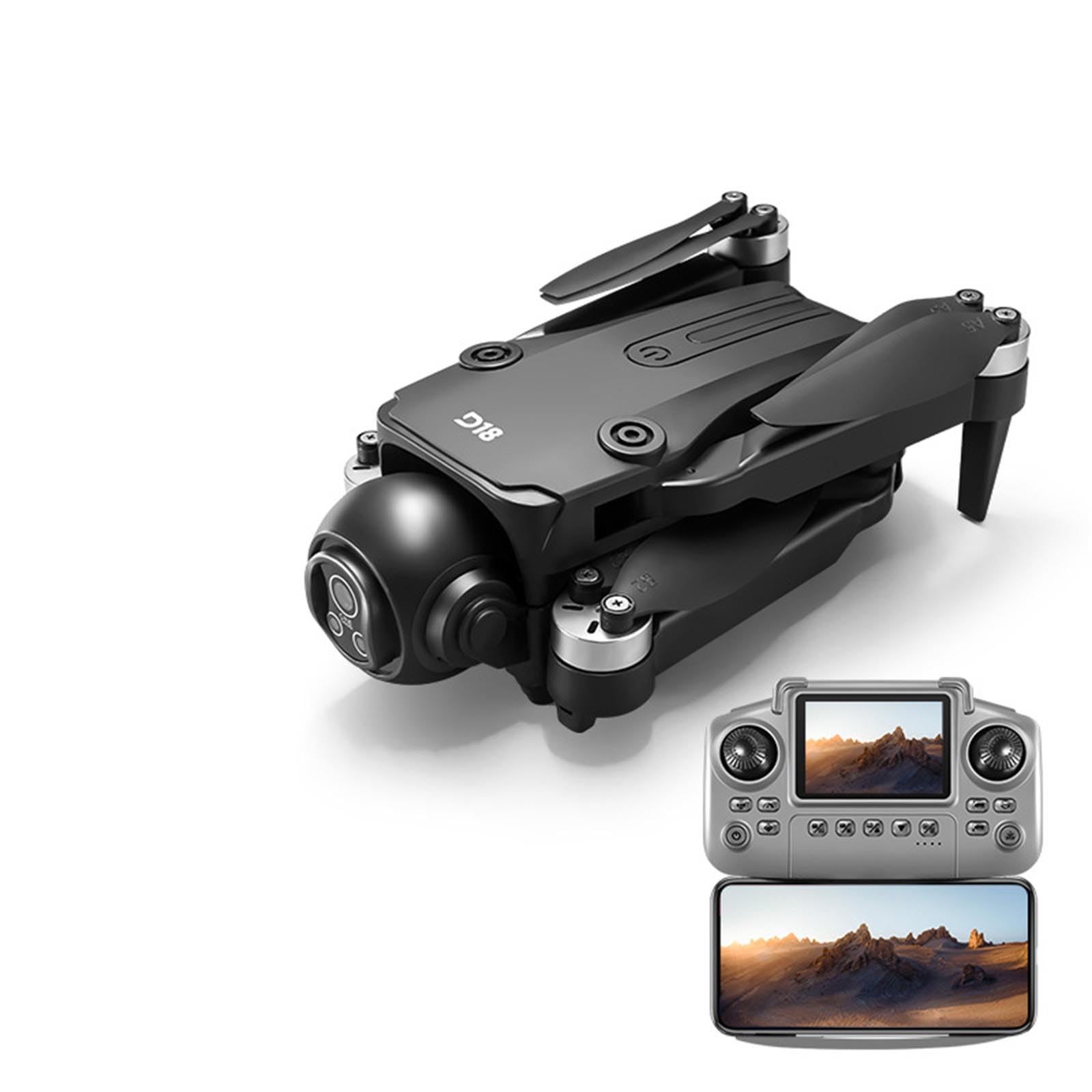 Drone D18 8K Aereo HD Doppia Fotocamera Intelligente Evitamento Ostacoli Motore Brushless Potenza 5G WiFi Schermo Controllo Remoto Drone GPS