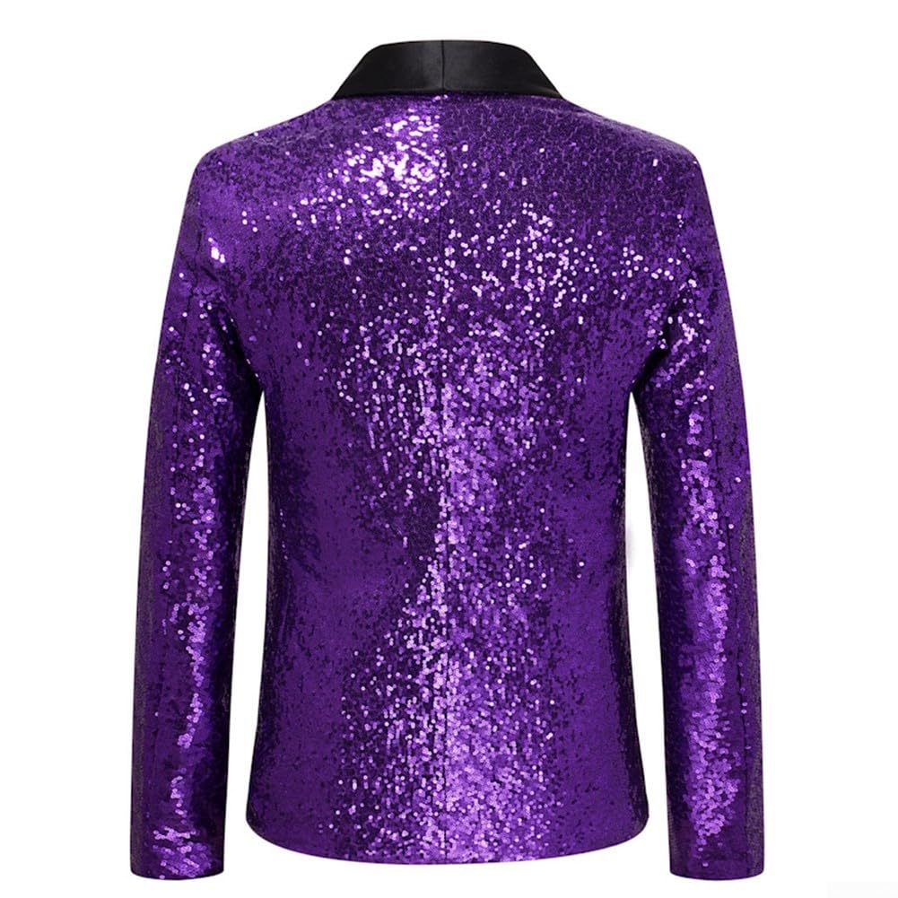 Veste à paillettes brillantes pour homme, blazer décontracté pour discothèques et bals, design attrayant et élégant