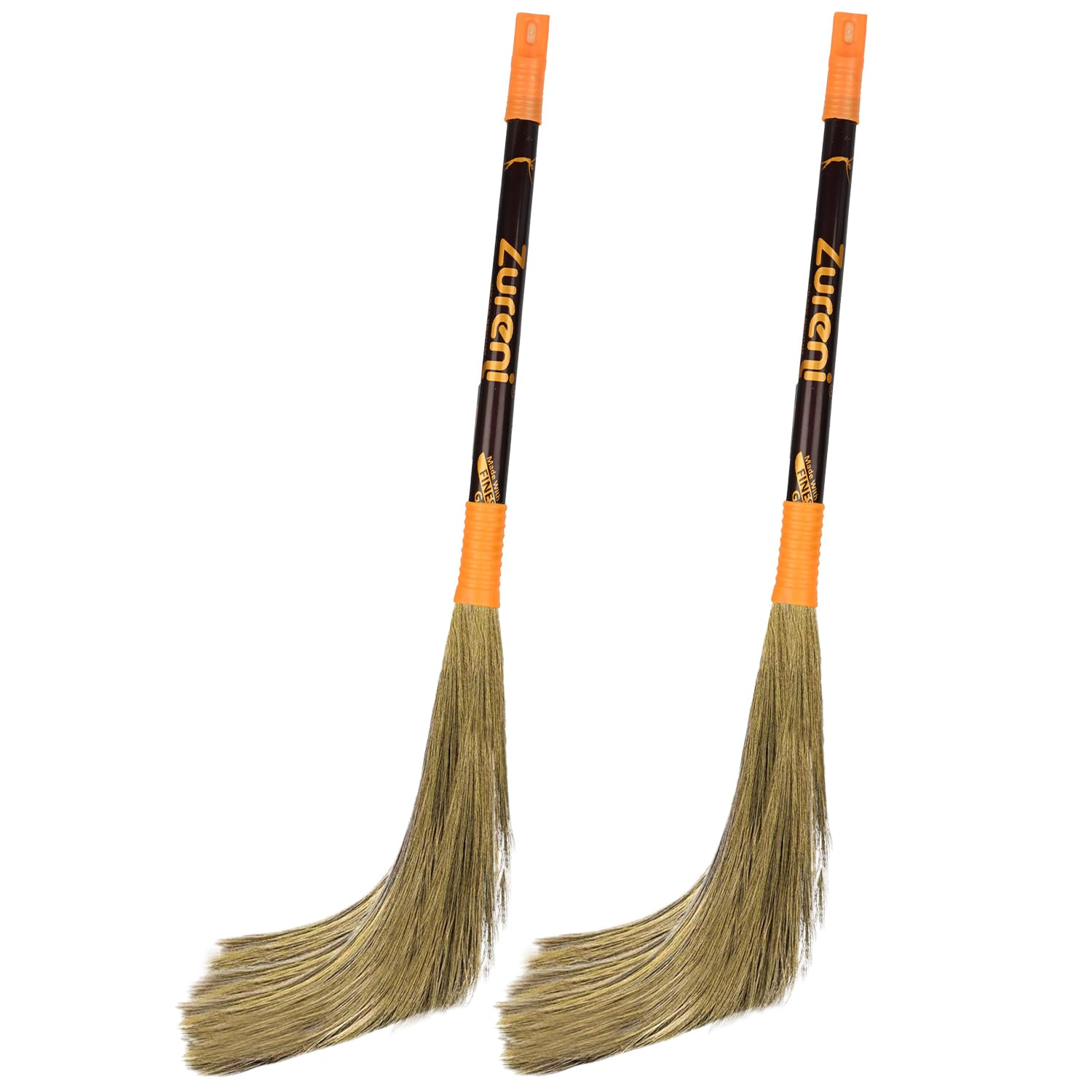 Zureni BR-09 Prism Broom Phool Jhadu Combined with Mizoram Grass & Shillong 20.6 cm Long Stick Metal Handle for Easy Floor Cleaning (2 Pcs, Random Colours) (B098TRRBGW) Amazon Price History, Amazon Price Tracker
