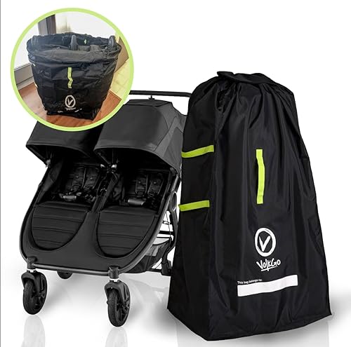 Miniatura 2 de V VOLKGO Gate Check - Bolsa de cochecito doble para viajes en avión funda extra grande y ultra duradera correas acolchadas ajustables para el hombro