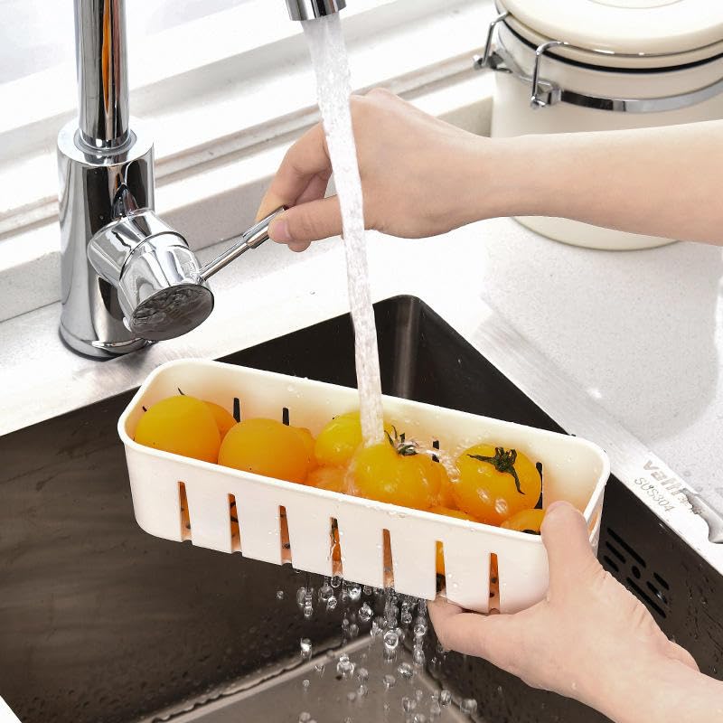 Image of Divided Fridge Storage Box with 4 Compartment | Veggie Tray for Refrigerator Organizer with Lid Handle Removable Baskets | Space Saver | Fruit Storage Container