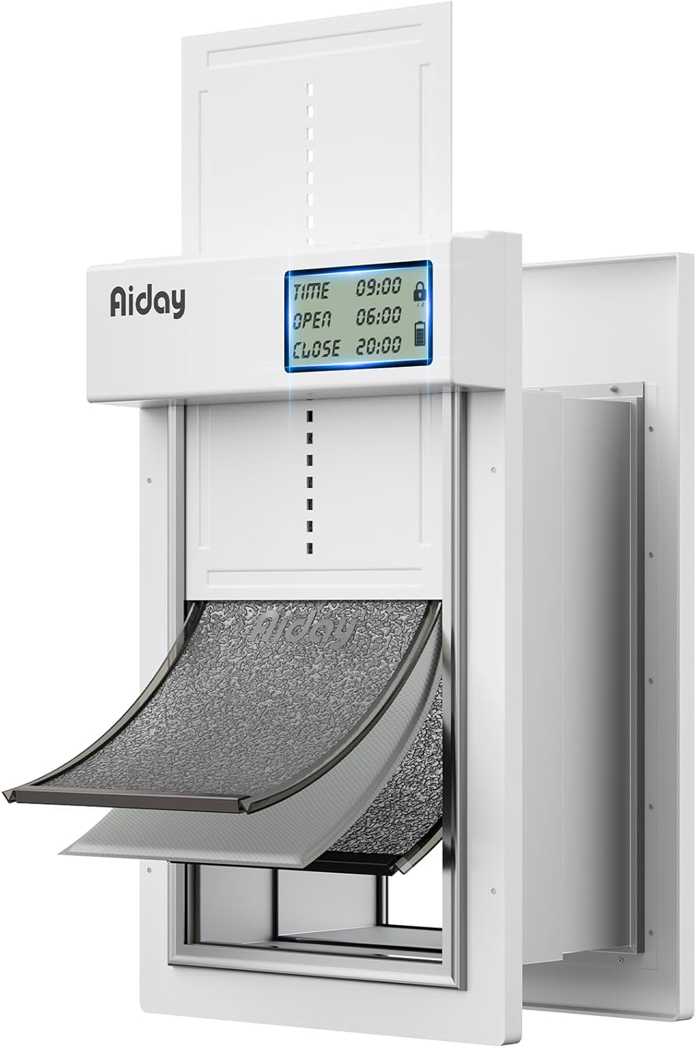 Automatic Dog Door for Wall - Medium Electronic Smart Pet Door with LCD Display