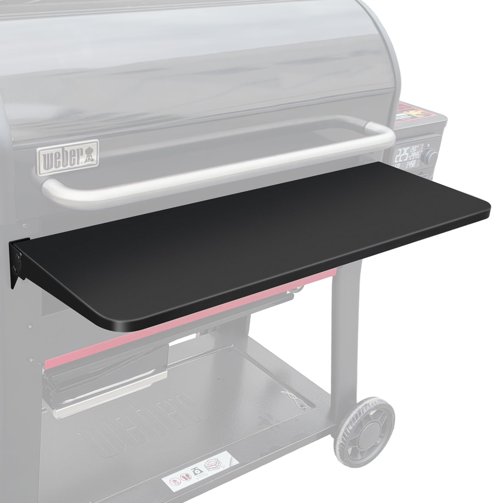 QuliMetal Foldable Front Shelf for Weber Searwood XL 600/Smoque XL