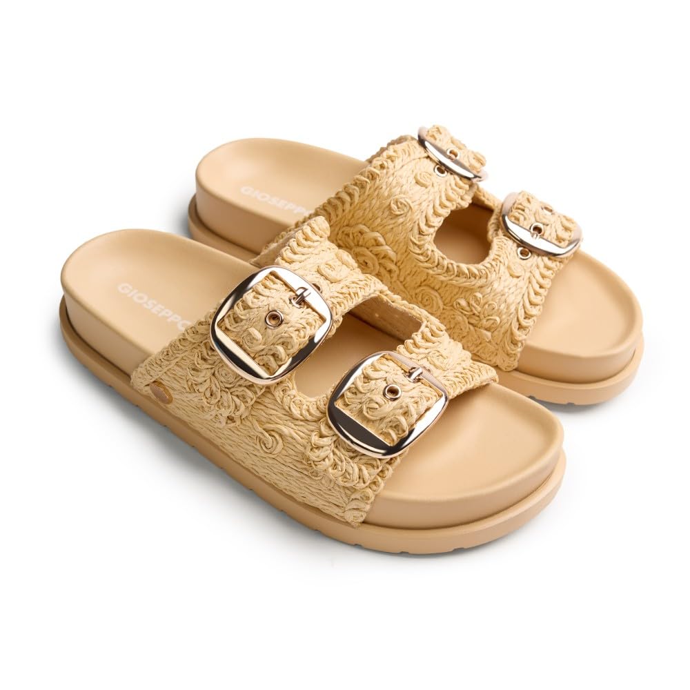 GIOSEPPO Women's Ulen T-Strap, Natural, 7.5 UK