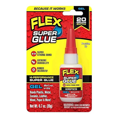 Flex Super Glue Gel, transparente, botella de 0.73 onzas (paquete de 1)