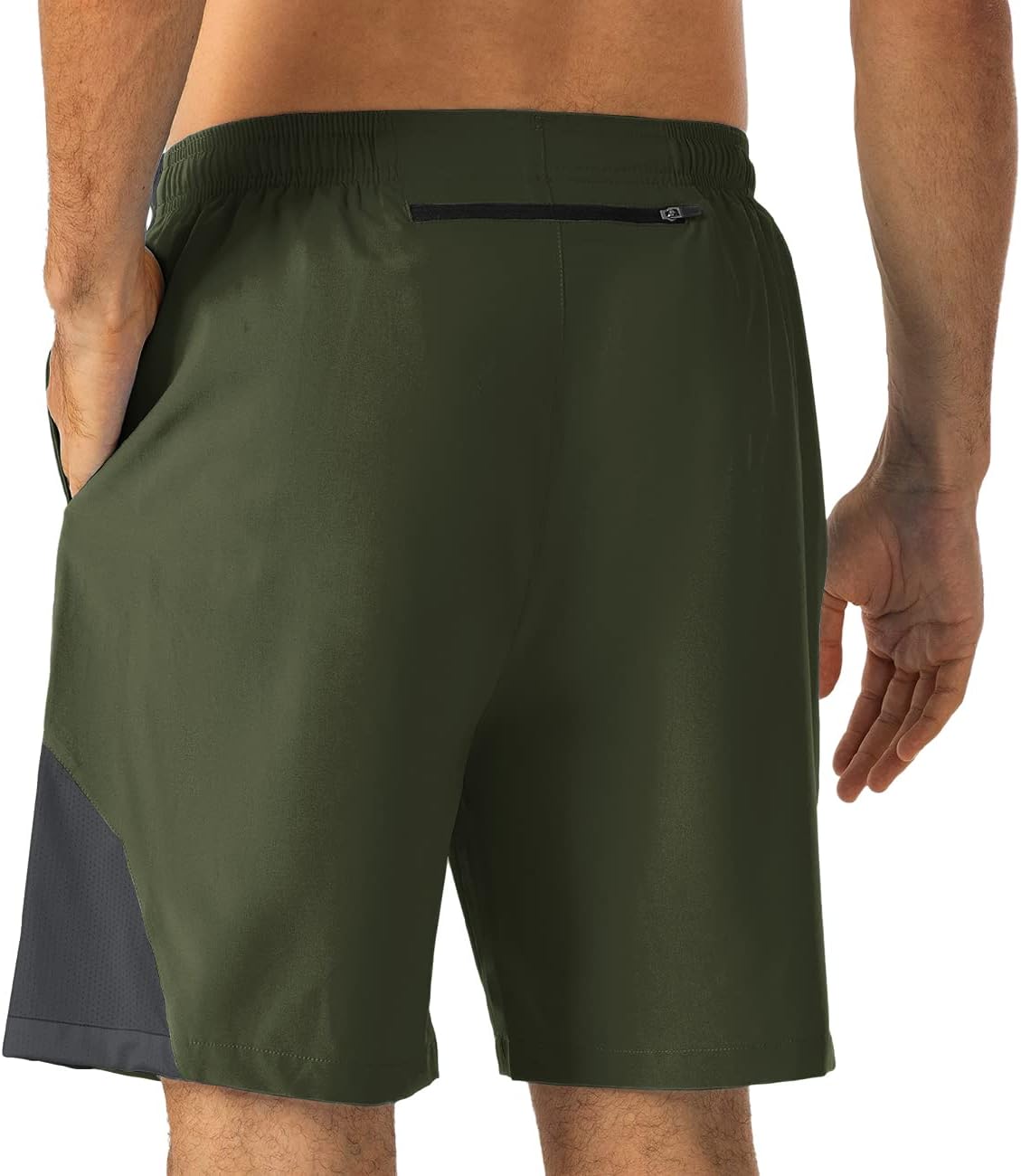 BGOWATU Men's 7 Inch Running Shorts with Liner Pocket Athletic Quick Dry Workout Gym Training : Clothing, Shoes & Jewelry