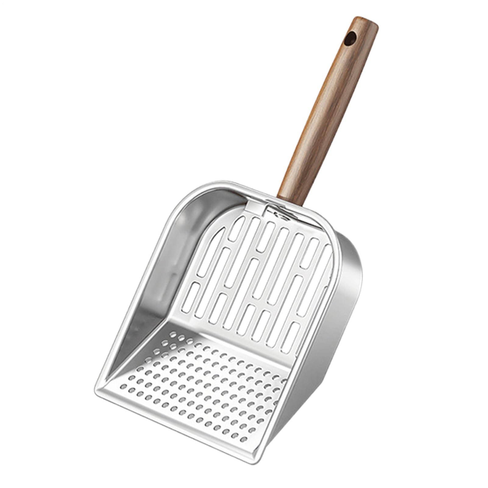 Poop Scoop - Litter Cleaner with Wooden Handle, Deep Durable Scoop, Pet Waste Shovels, Cat with Multiple Pet Houses | Id