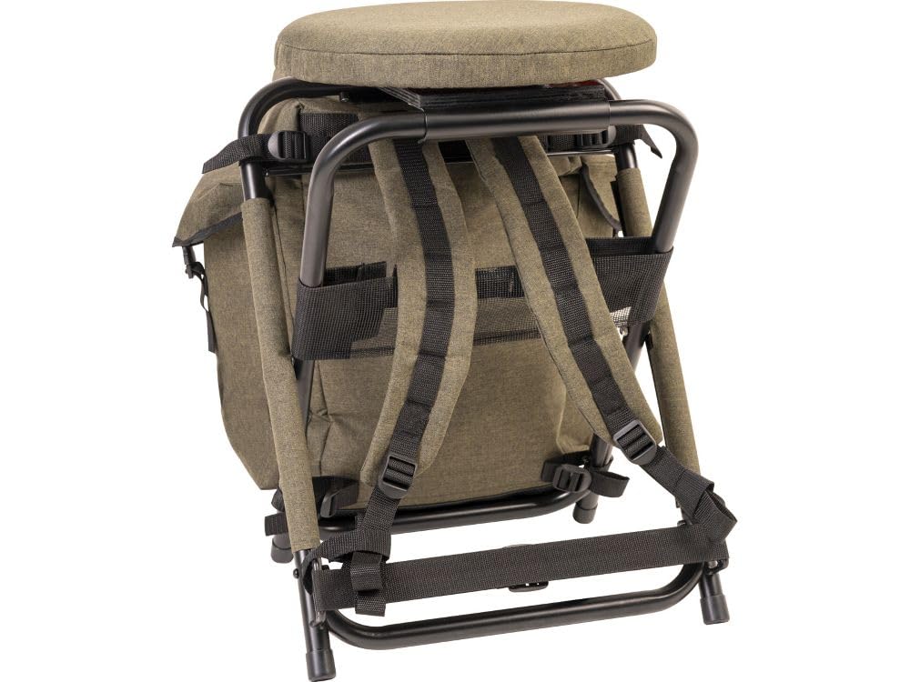Kinetic Backpack 360 Luxury Rucksackstuhl, 360° Drehsitz, 58 cm Sitzhöhe, Wasserdicht, Angelrucksack, Angelhocker