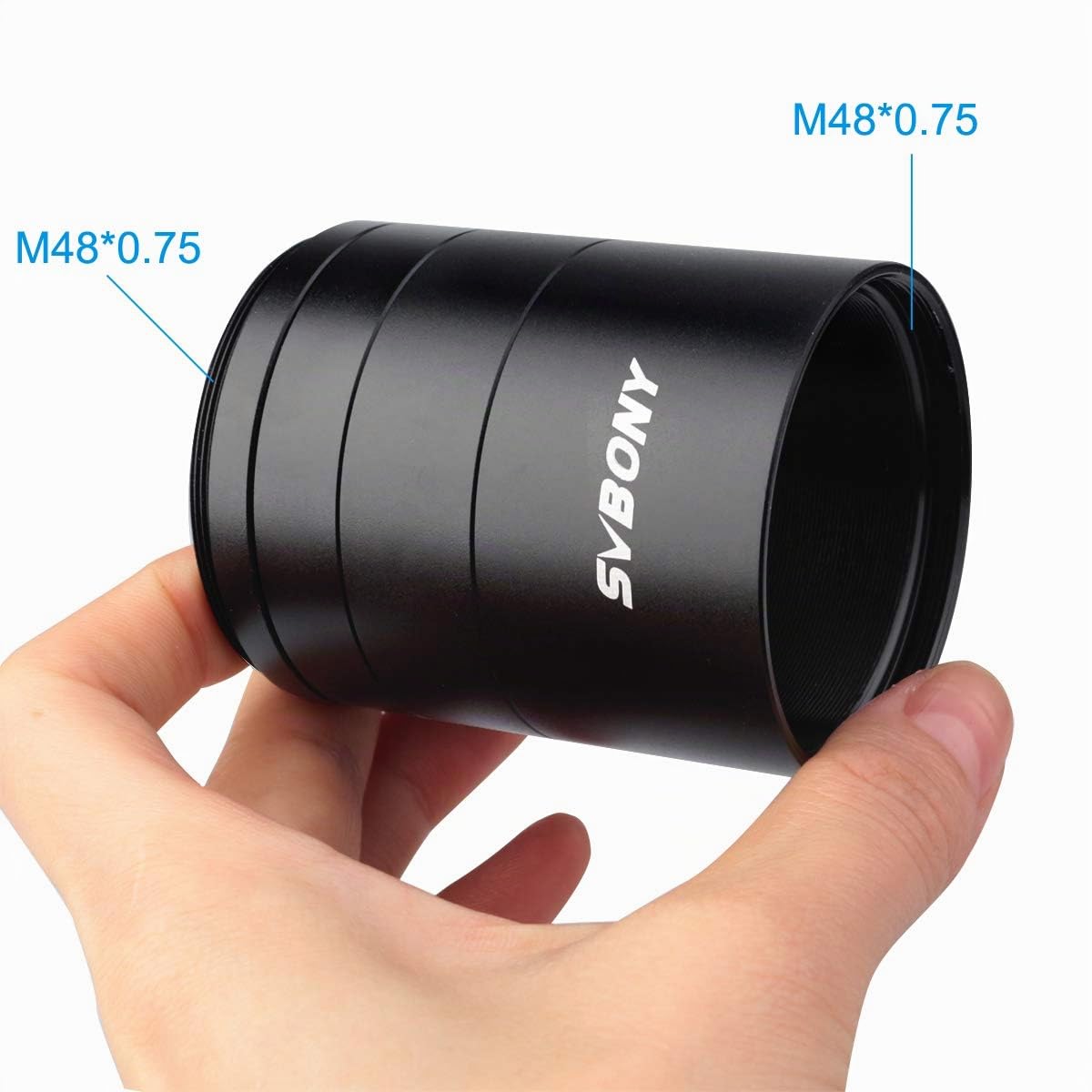 Svbony Verlängerungsrohr Adapter 2" T2 Metall Telekonverter M48 60mm Teleskopzubehör