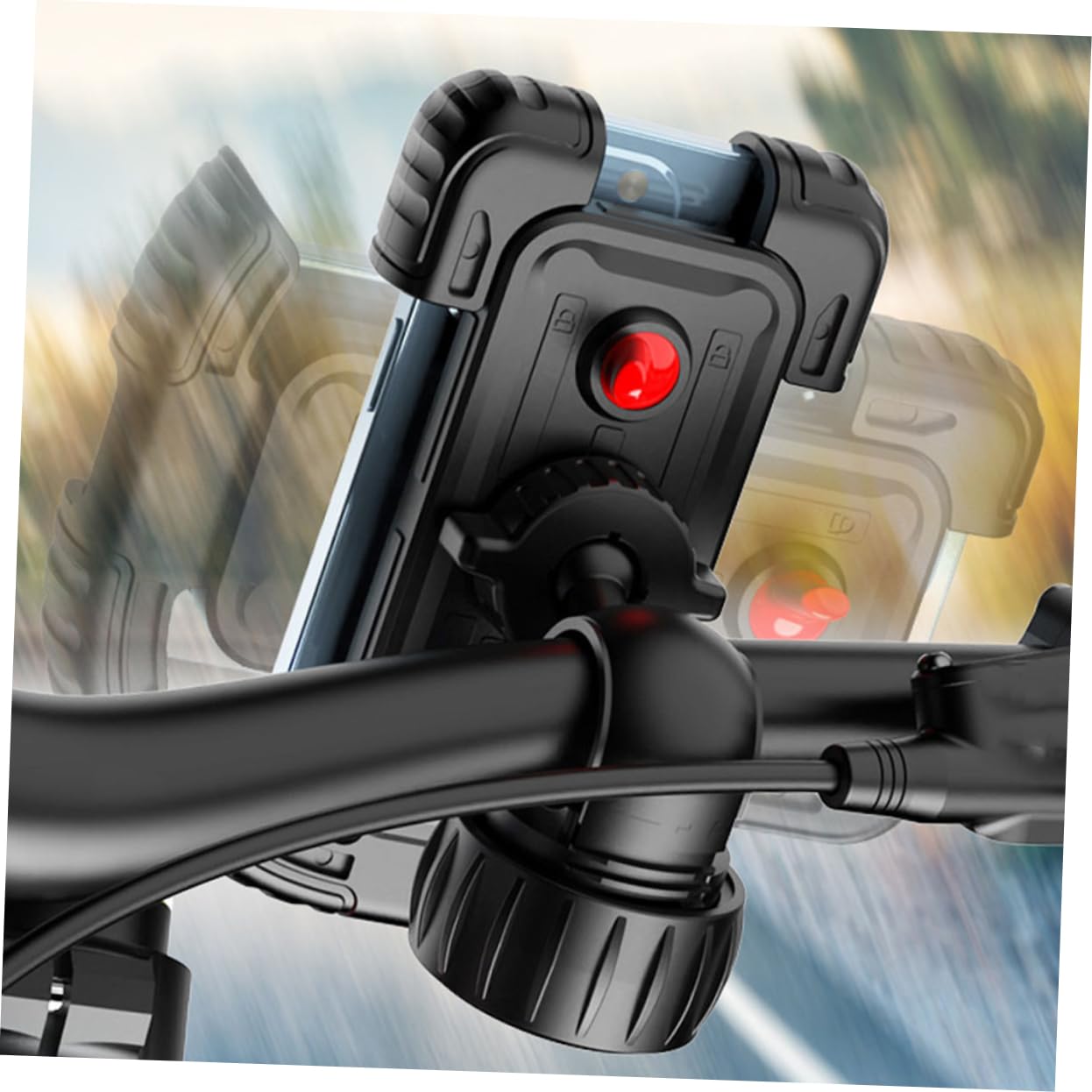 Artibetter 4pièces Support De Téléphone Antichoc Et Antidérapant pour Guidon De Vélo Et Scooter Fixation Universelle pour Smartphones