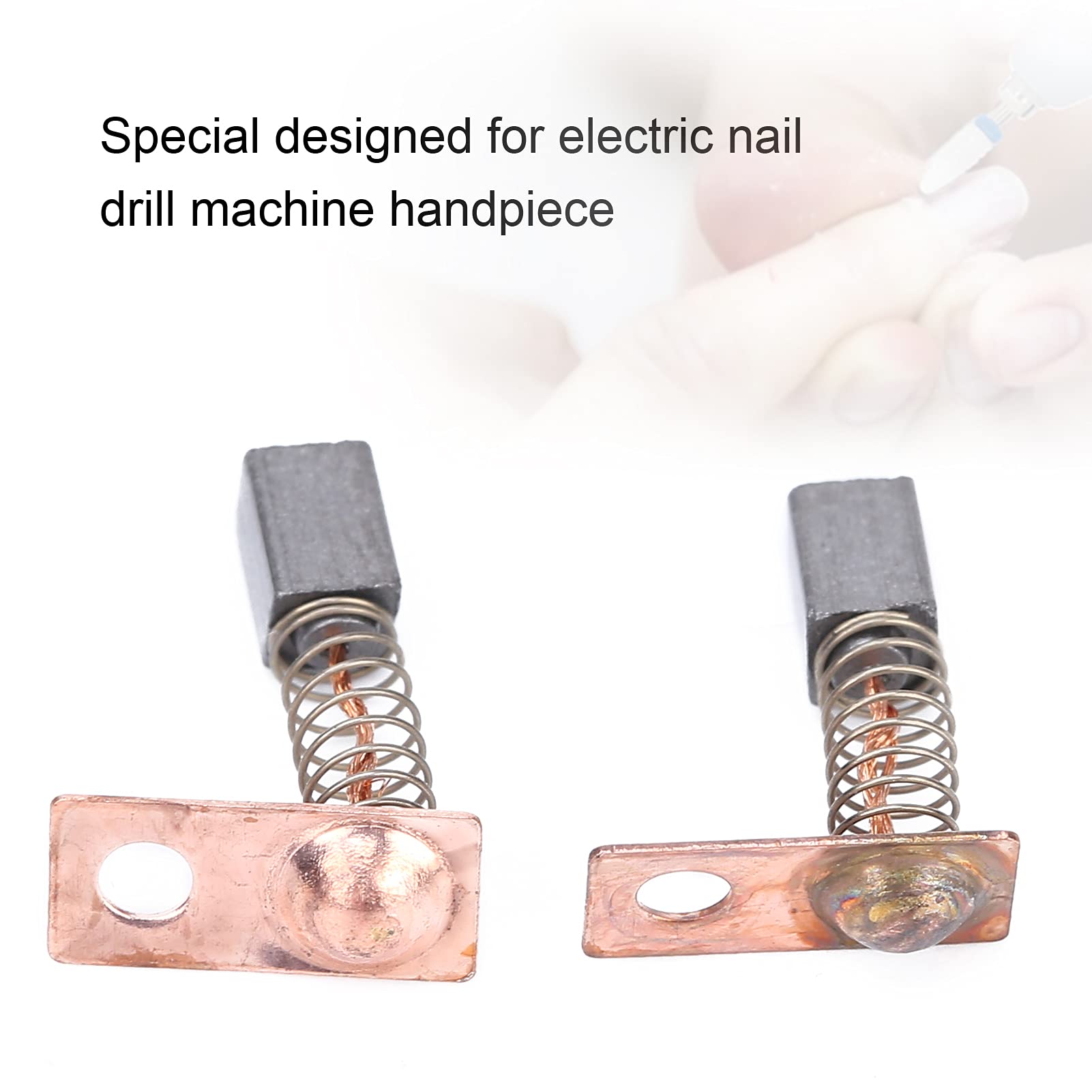 Spazzola in carbone per manipolo per trapano per unghie, accessorio per manipolo per trapano per unghie Testa per trapano per unghie per la casa per il negozio di manicure
