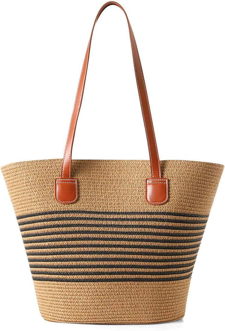 Nollia Straw Bags Women Travel Totes Summer Woven Handmade
