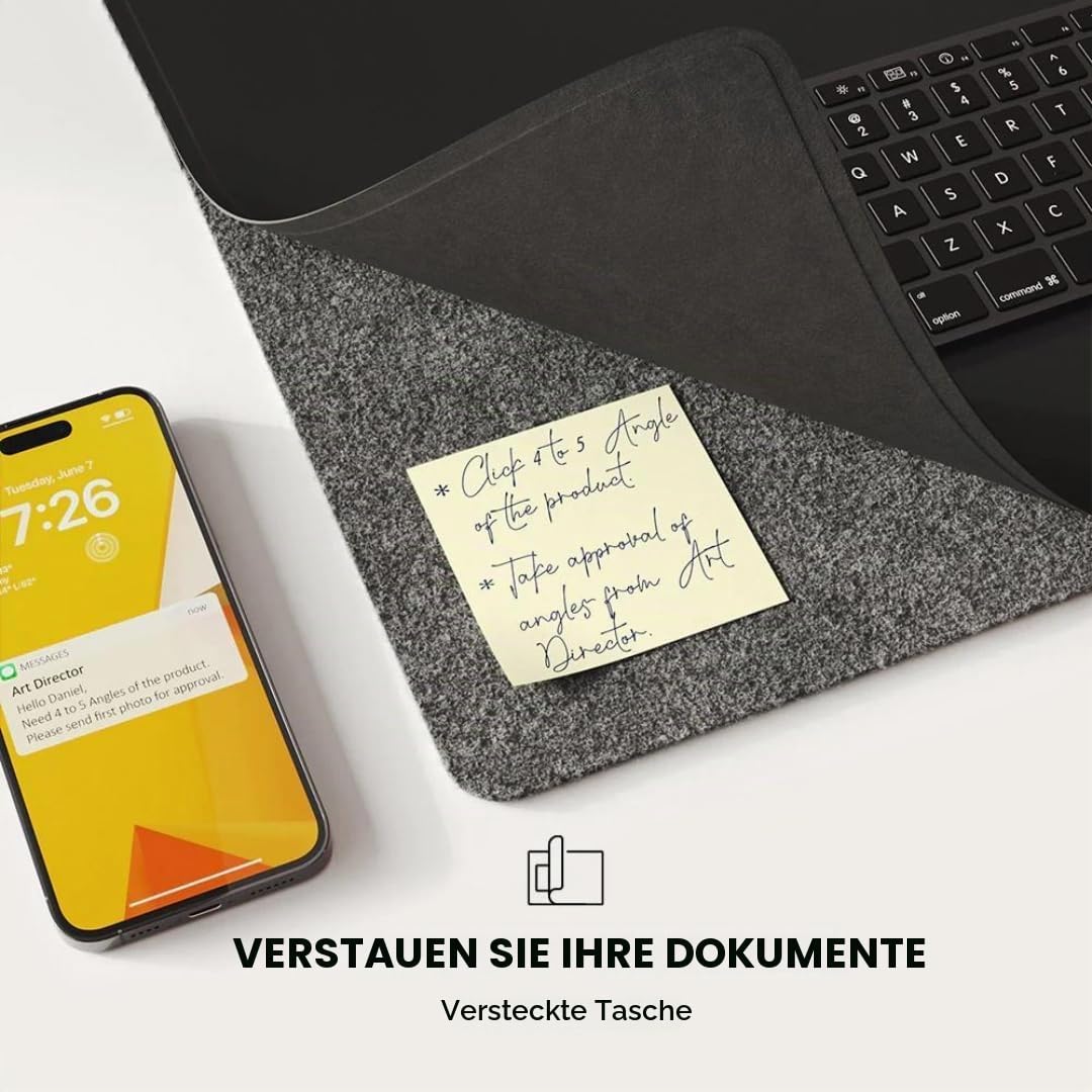 Premium Ladepad Schreibtischunterlage magnetisch laden büroausstattung büro zubehör gaming ladegerät telefon kabellos ladegerät airpod wireless charger papier storage