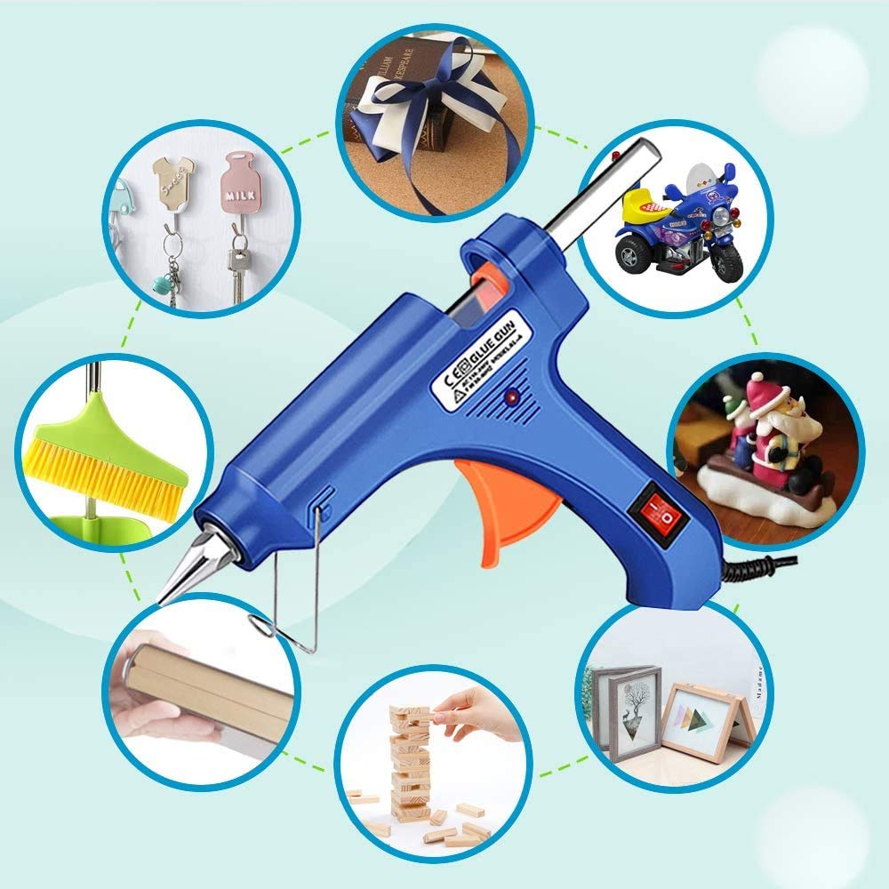 Hot Glue Gun,TOPIND Mini Hot Melt Glue Gun Kit with 40 Pcs Glue Sticks,High Temp Glue Gun for DIY Craft,Home Quick Repairs