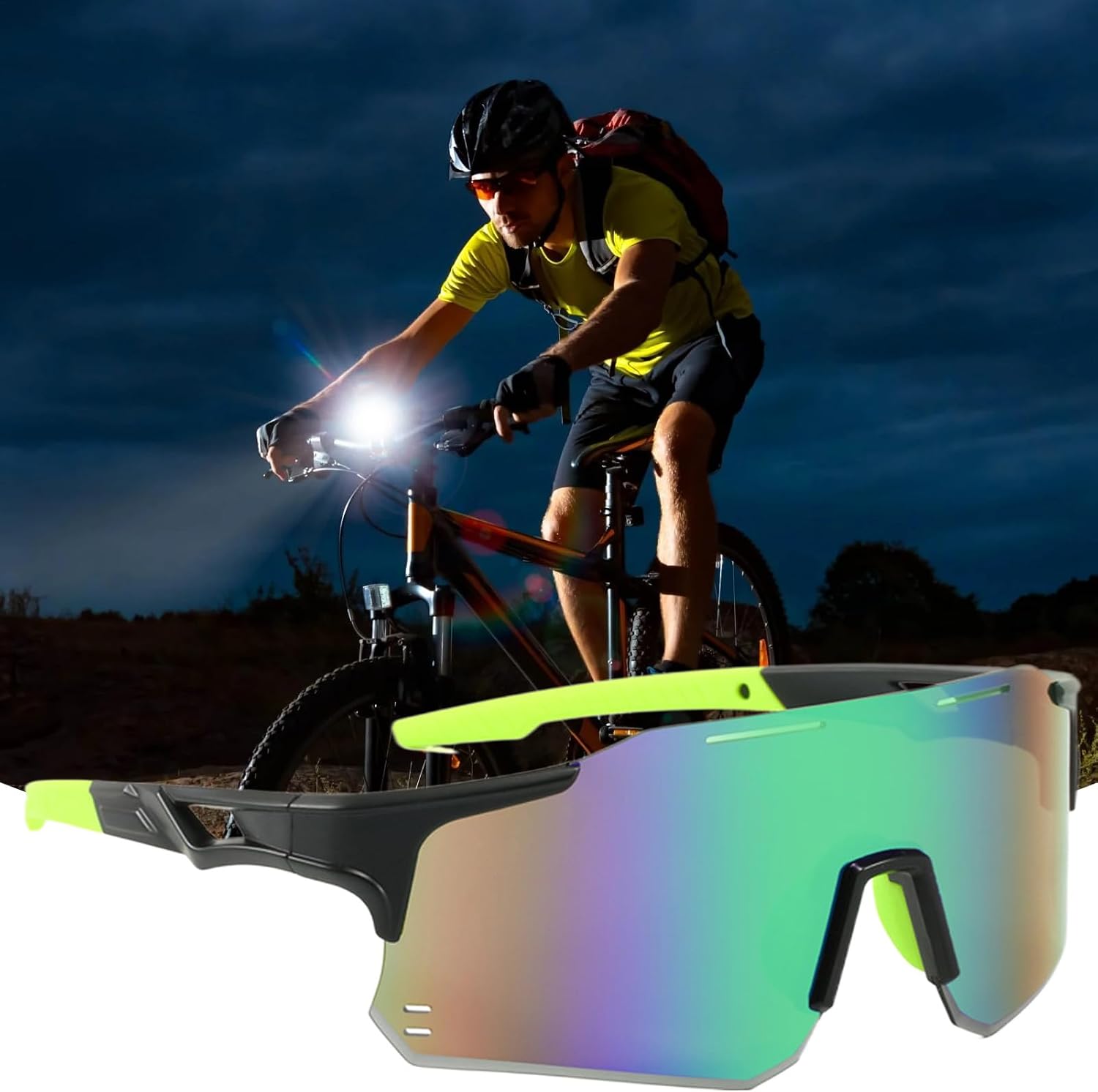 Photochromic Sunglasses,Lightweight Driving Eyewear | UV400 Protection Sport Sunglasses | for Adult Baseball Bike Fishing