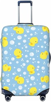 Cartoon Duckies Luggage Suitcase Covers Elastic Washable Cute Rubber Ducks Luggage Protector Travel Suitcase Protective Cover For Kid And Adult,, Duck #05, S Fit 18-21 Inch Luggage