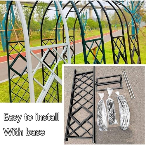 Arche de jardin en acier noir de 2,7 m pour sublimer vos allées de roses - 6