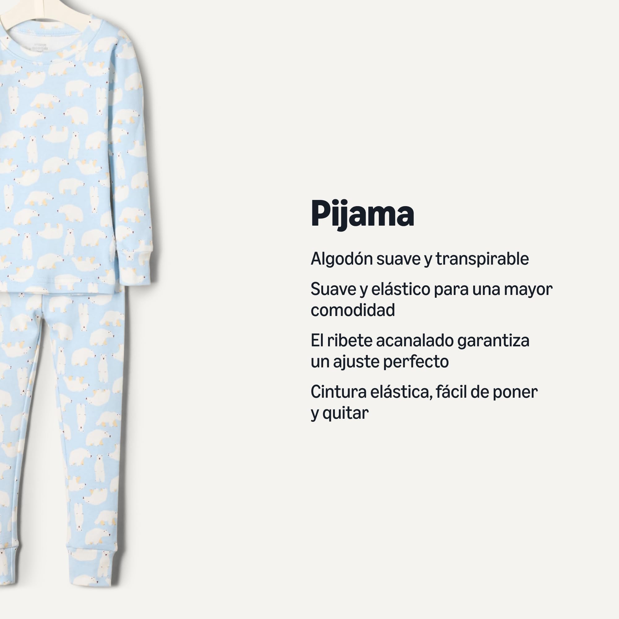 Amazon Essentials x Sofia Grainge Pijama ceñido de algodón Unisex Bebé y Niños, Pack de 2
