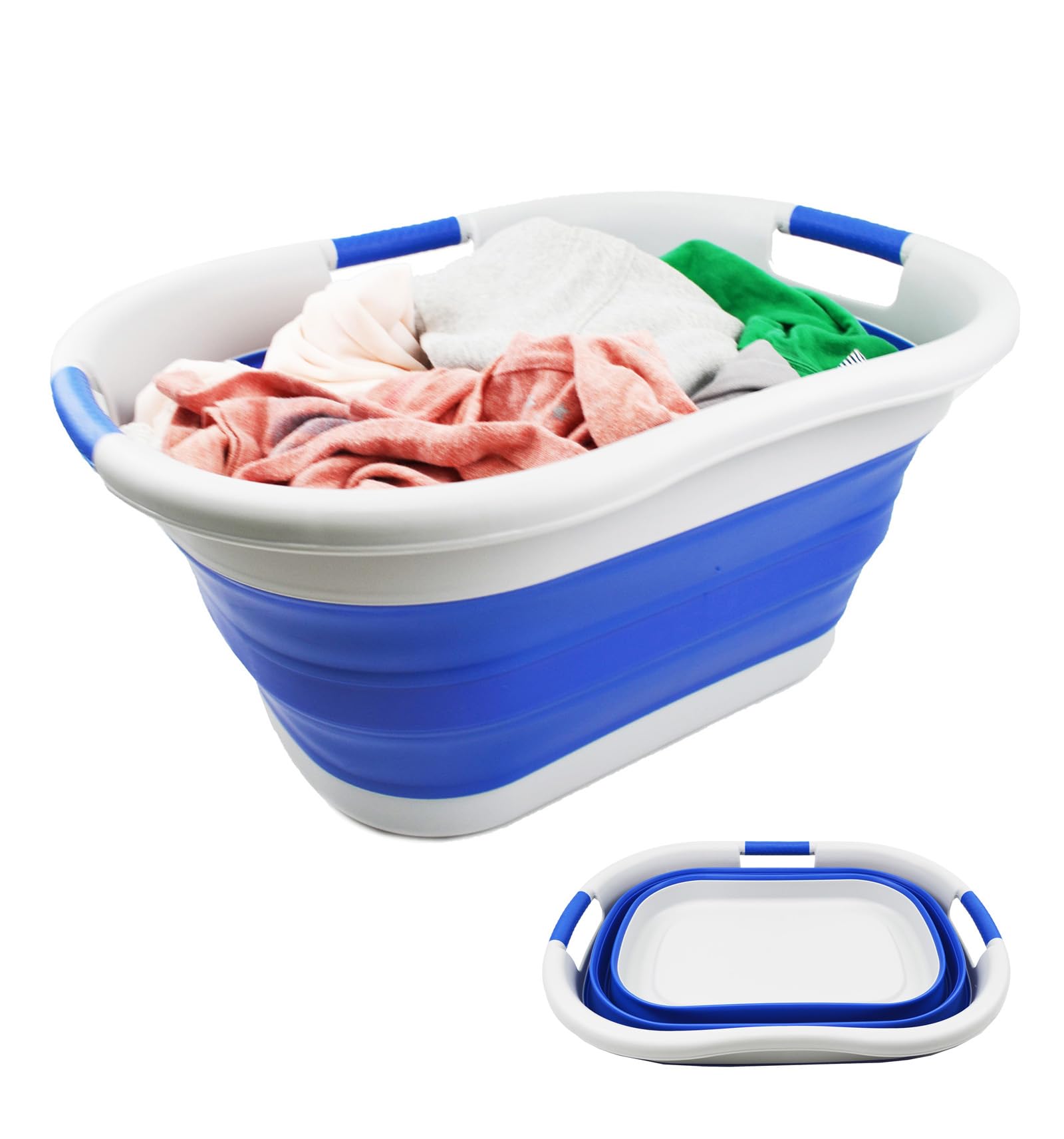SAMMART 41L opvouwbare plastic wasmand pop up opbergcontainer/organizer