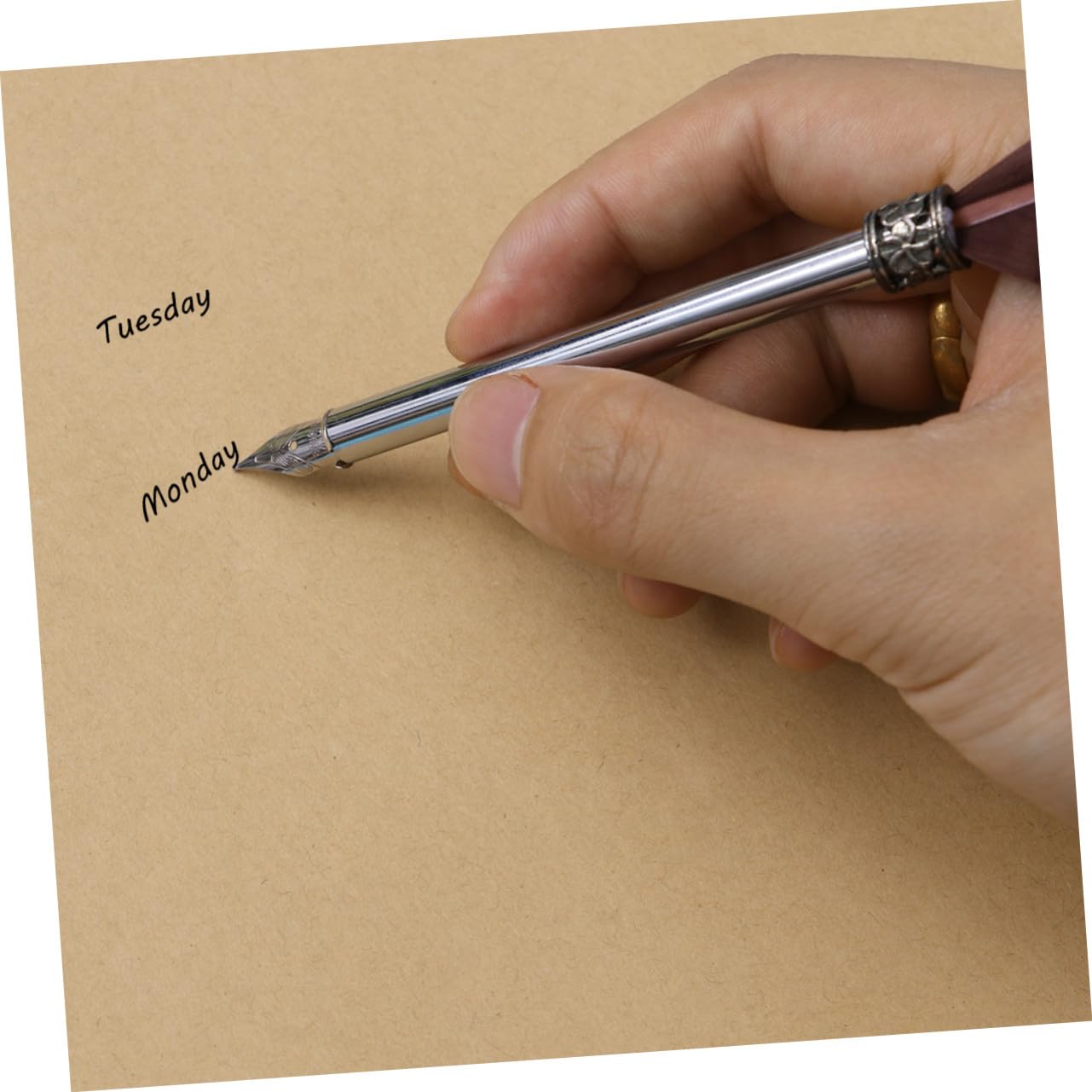 Homoyoyo 100blätter Kraftpapier Unbedruckt Blankopapier für Schreiben Briefpapier Retro Geeignet für Kalligrafie DIY Bastelmaterial