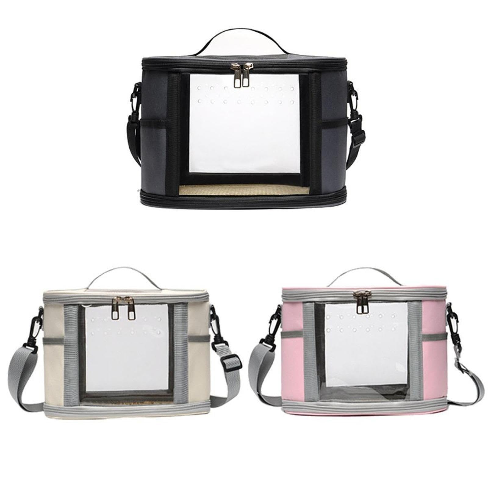 Generic Bird Carrier Bag Pet Bird Carrier, Breathable Foldable Small Animal Carrier Small Birds Outgoing Bag for Lovebirds Hedgehog, Gray S