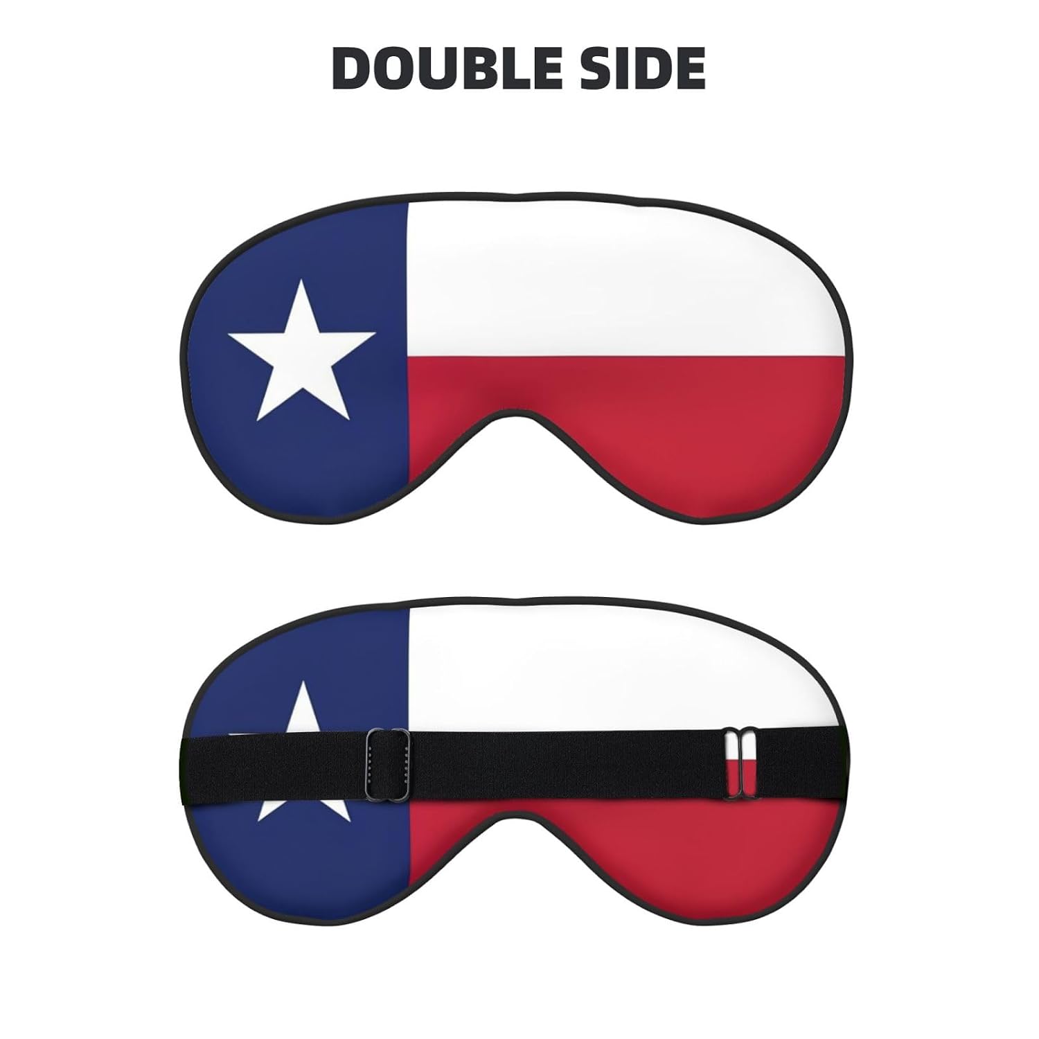 Texas State Flag Eye Mask Unisex, Zero Eye Pressure Eye Sleeping Mask, Soft Eye Shade Cover for Travel image 2