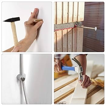 Uxcell Hardware Nails Carbon Steel Point Tip Wall Cement Nail 25mm(1") 2.3mm Rod Dia Black 150pcs