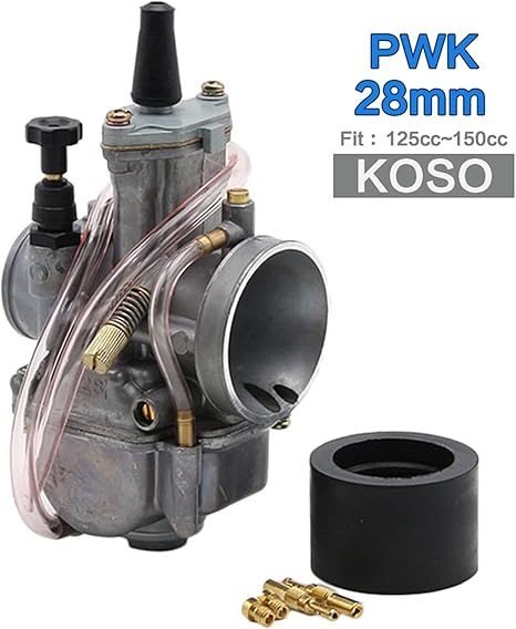 Amazon キャブレター Pwk 21 24 26 28 30 32 34mm Keihin Kosoカフェレーサー原付用のためのキャブレター炭水化物でパワージェット2t 4t Color 28mm Koso キャブレター 車 バイク