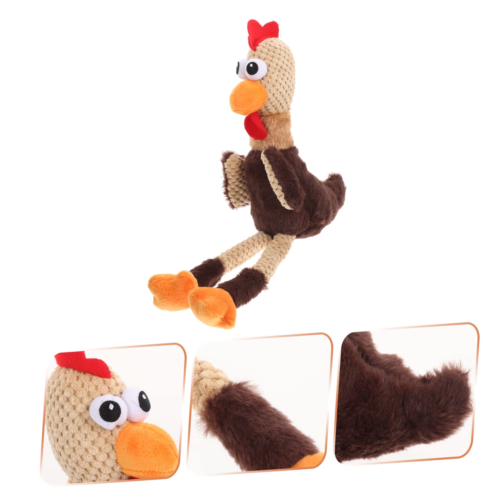 POPETPOP 2piezas Juguete para Mascotas Forma De Pollo Juguete De Masticación Interactivo para Perros Divertido y Resistente para Cachorros para Jugar y Limpiar