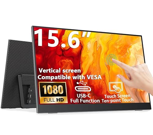 Portable 15.6” Touchscreen Monitor with HDMI & USB-C