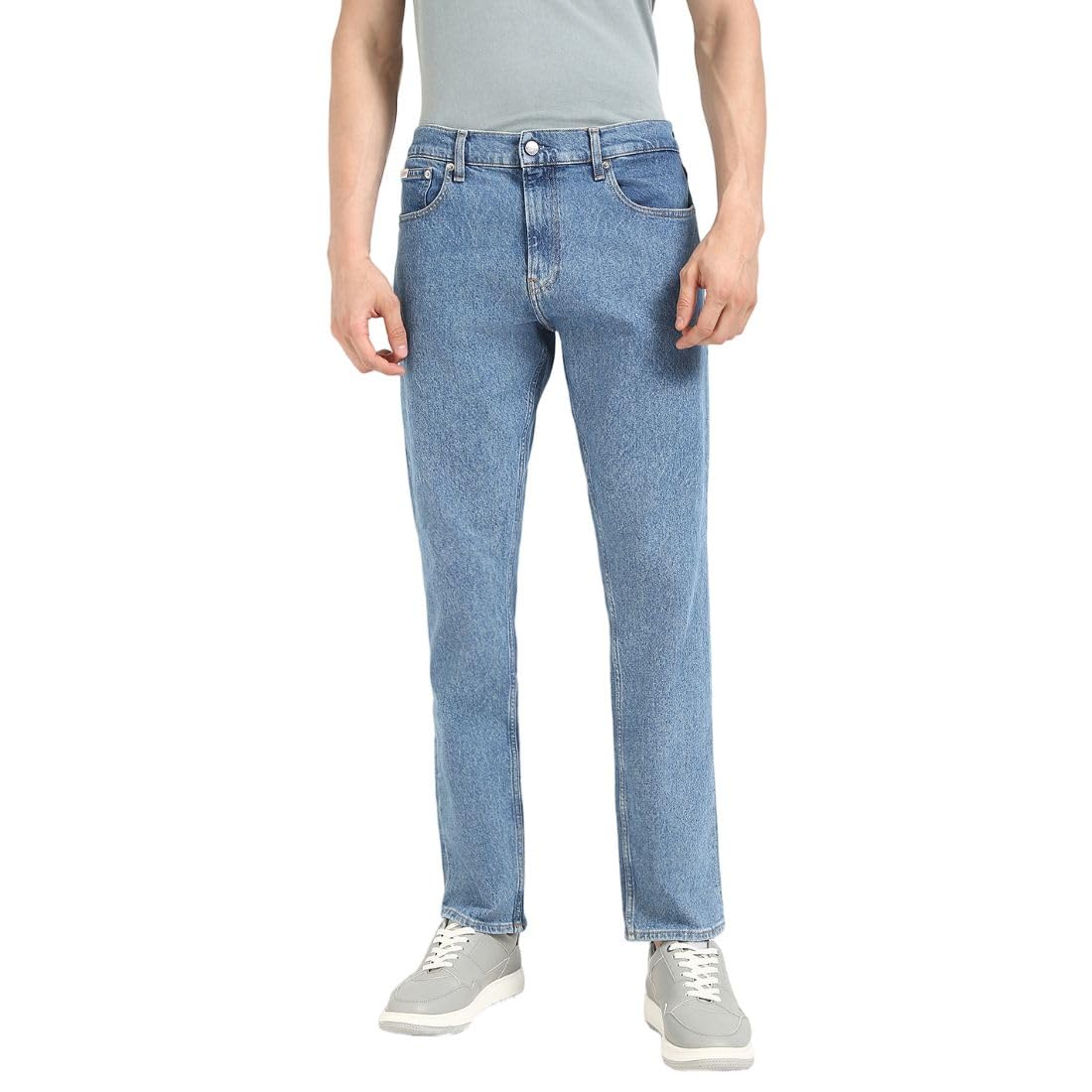 Calvin Klein Men’s Slim Straight Jeans, Blue (Denim Medium), 36W/32L