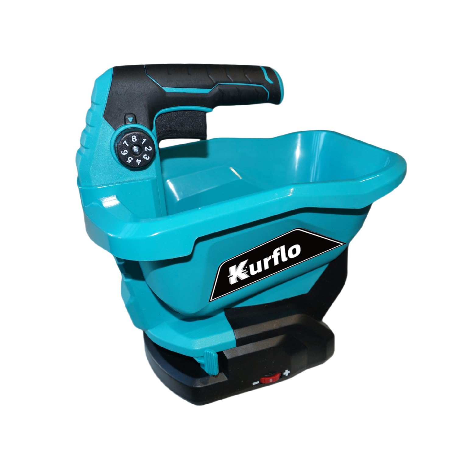Amazon | Kurflo 電動 散粒機 散布機 充電式播種機 肥料散布機 融雪機