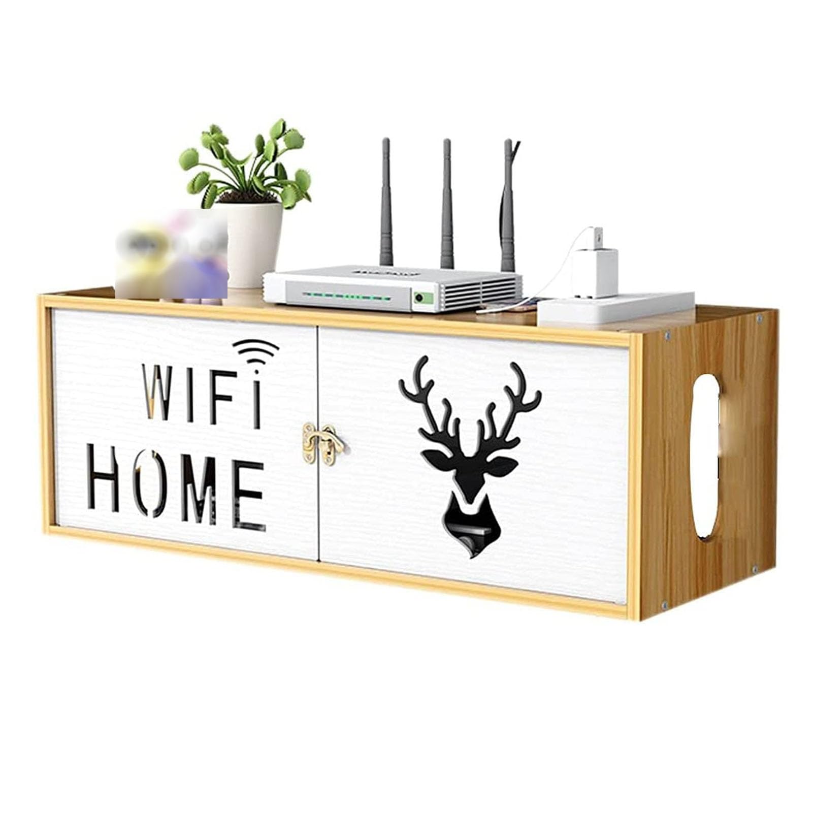 Boîte de rangement pour routeur WiFi pour cacher les fils au mur