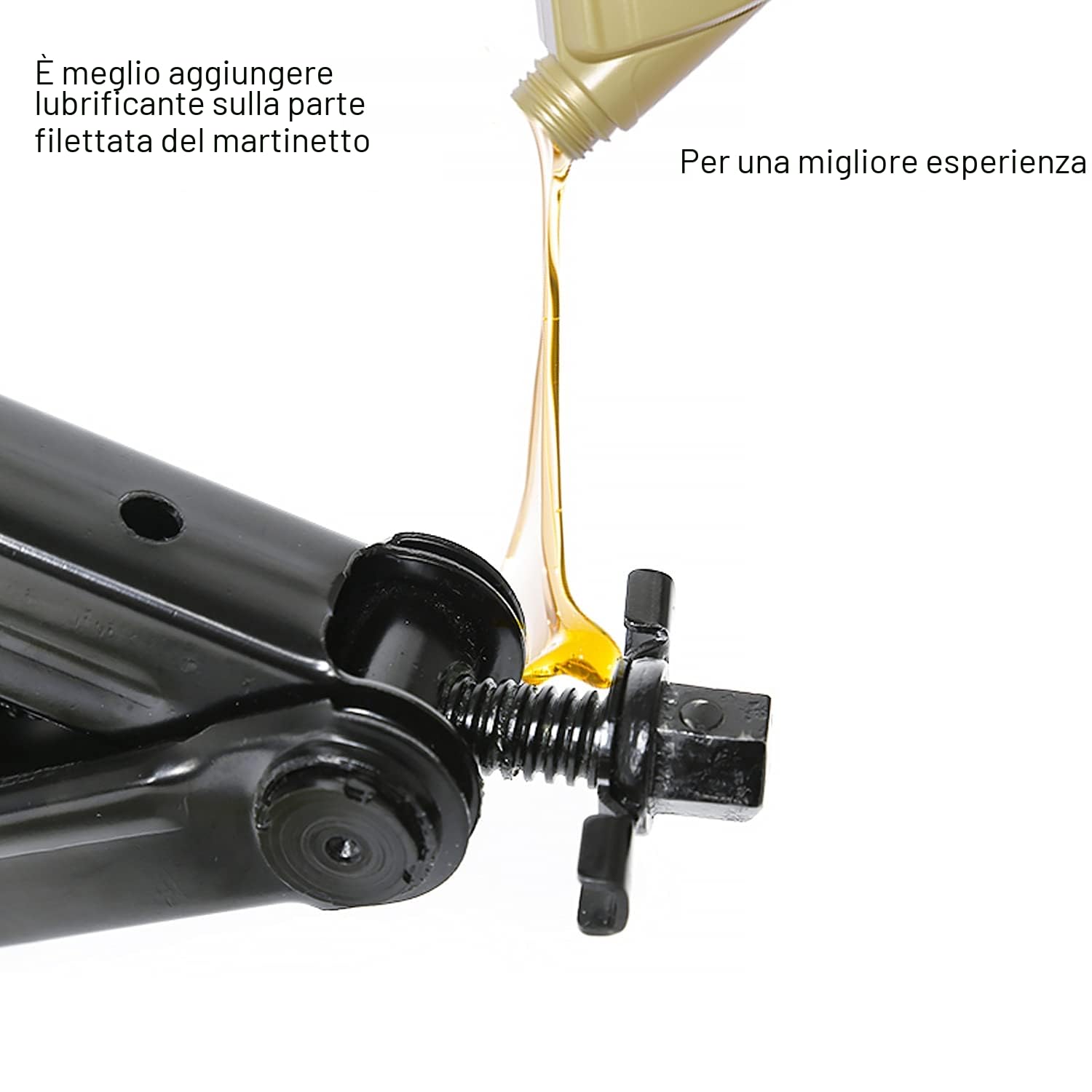 EXLECO Cric Auto 2,5T, Cric a Forbice, Sollevatore Auto a 360°, Testa di Attività con Chiave a Cricchetto, per Auto Familiare Auto, SUV, MPV